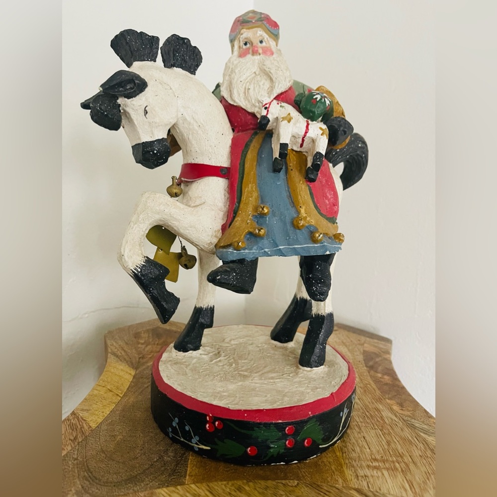 House of Hatten Santa Riding on a Horse 1992 Kris Kringle Saint Nicolas
